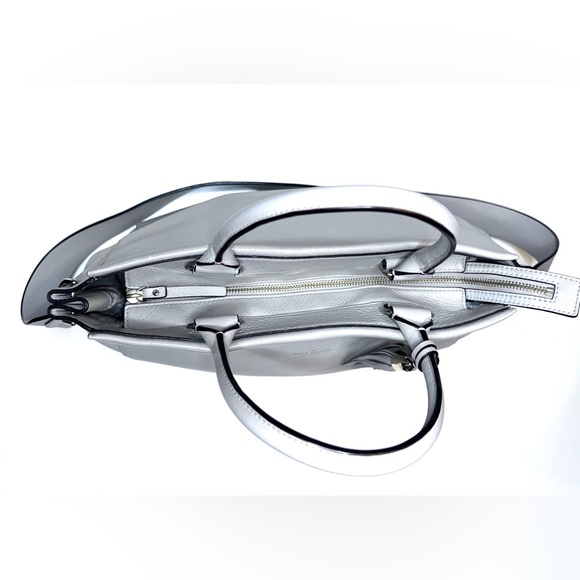 KATE SPADE HANDBAG, GRAY PEBBLED LEATHER - Picture 3 of 5